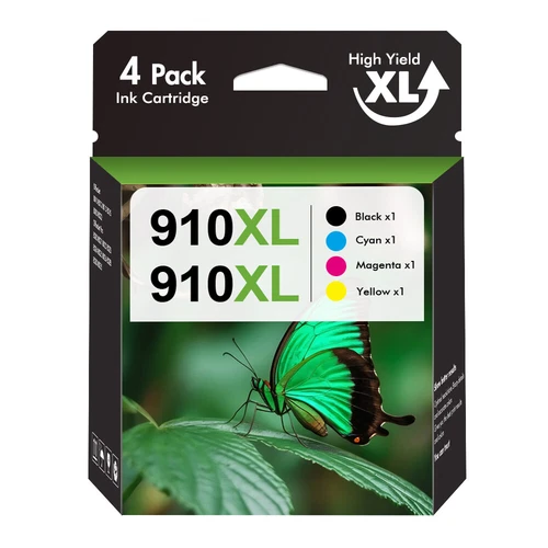 4PACK 910XL Ink Combo W/Chip for HP OfficeJet Pro 8010 8015 8020 8022 8025 8028
