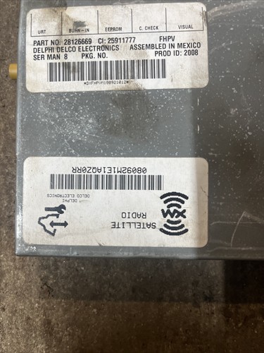 07-13 CHEVROLET SILVERADO XM SATELLITE RADIO RECIEVER MODULE 28126669 25911777 - Picture 3 of 8
