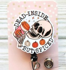 Funny Fall Badge Reel/ID Holder/ Retractable Badge/Nurse Badge/Badge Holder/