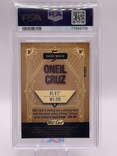 Wild Card 2023 5 Card Draw Vintage - ONEIL CRUZ (Crystal Holo Red Parallel /2) - Foto 2 di 2