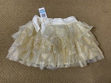 Girls GOLD Lace Tiered Skirt - Size 5 NEW WITH TAGS
