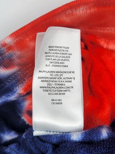 Polo RALPH LAUREN Boys 7 SHORTS Tie Dyed Fleece RED WHITE BLUE 4th of July USA - Picture 12 of 24
