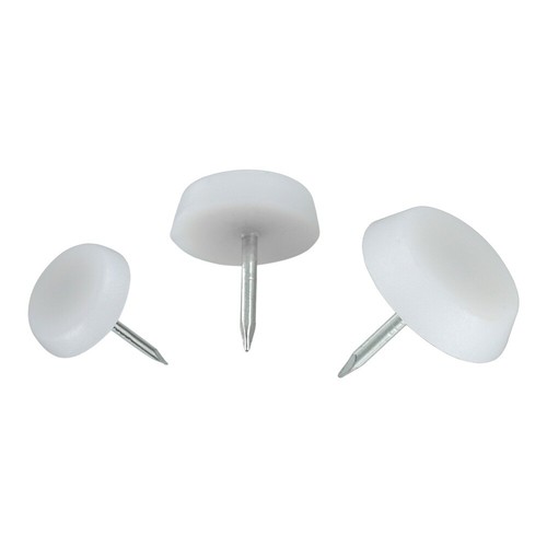 50Pcs Table Chair Furniture Feet Foot Leg Glide Nails Screws Protect Floor White - Picture 7 of 21
