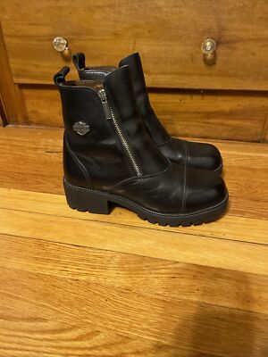 Vintage Harley-Davidson 82016 Black Leather Double Zip Motorcycle