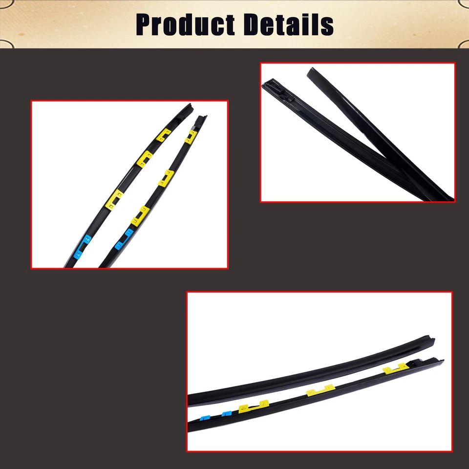 For Honda Civic 2006-2011 Upper Left & Right Drip Side Molding Trims Set Replace - Image 2 of 4