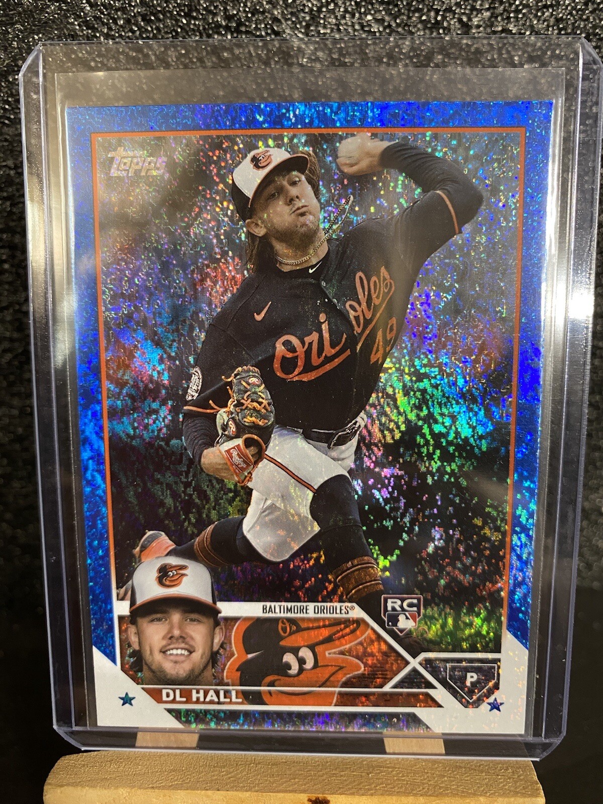 DL Hall RC - 2023 Topps Series 2 Blue Foil Parallel /999 #547 Orioles!