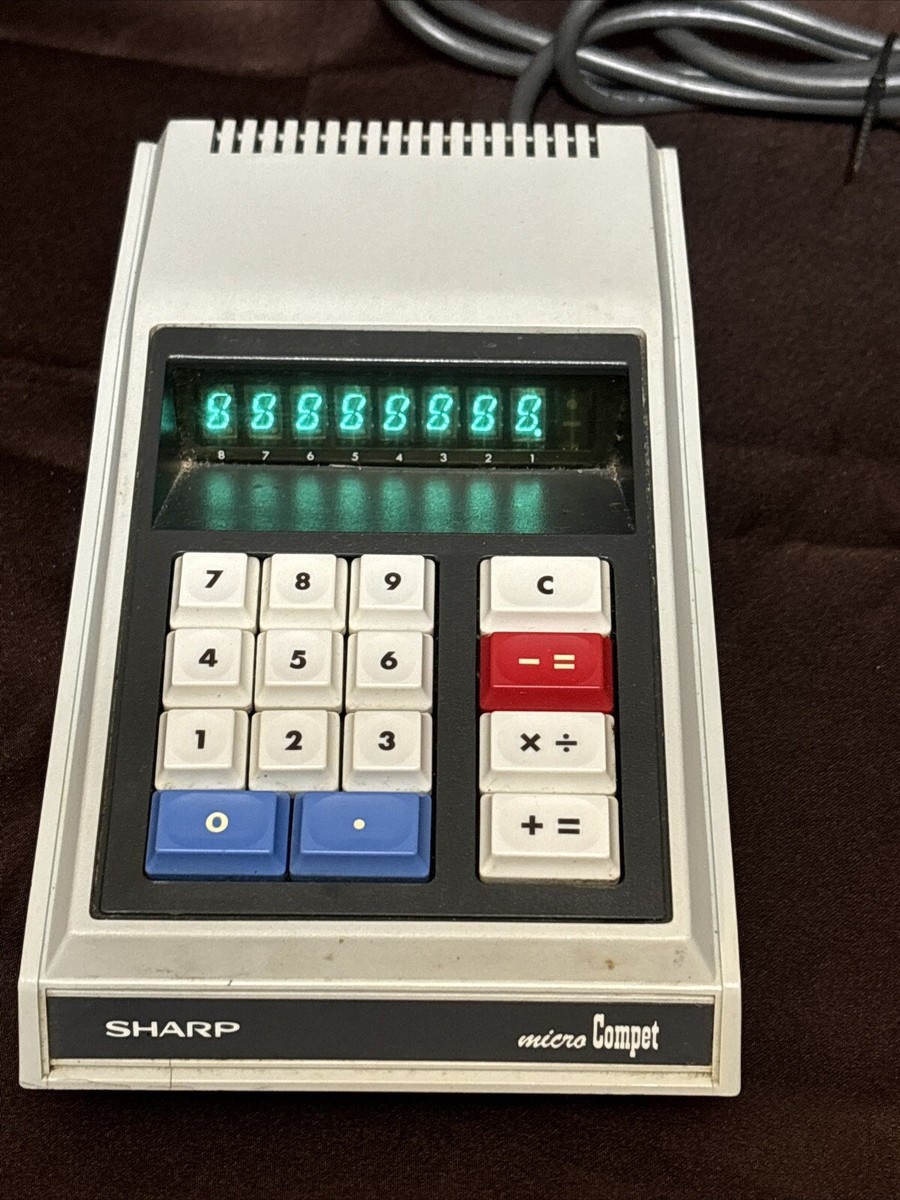 120v Volt Calculator Sharp Vintage QT-8D Desktop Calculator Micro