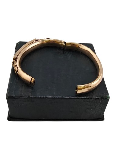 Antico raro bracciale oro pieno e pietre—Il bracciale orchidea di Allison Mfg. Co - Foto 11 di 13