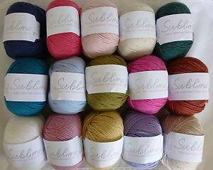 Sublime Cashmere Merino Silk Aran Colour Chart