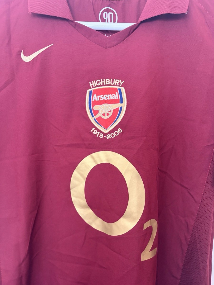 ウェア NIKE Arsenal Highbury 1913-2006 Shirt arsenal highbury 1913-2006 Short Sleeve O2 HENRY #14 Marron Jersey