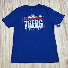 Philadelphia 76ers NEW Short Sleeve Blue Men’s NBA Performance T-shirt L Gift