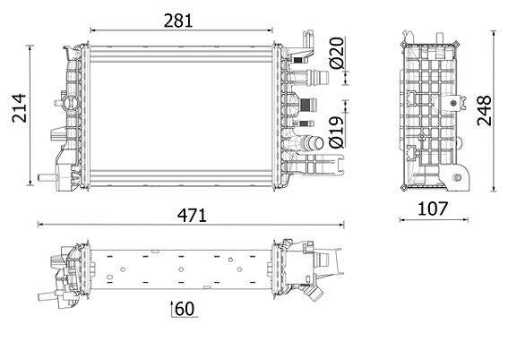 Mahle KüHler, MotorküHlung Links, Rechts, Vorne U.A. FüR Dacia, Renault-image