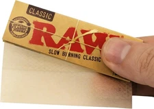 Raw 1 1/4 Rolling Papers Classic Unrefined 50 LVS/PK 1 Pack *USA SHIPPED*