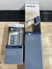 2PC Moen Banbury 24" Double Towel Bar/ Paper Holder In Chrome