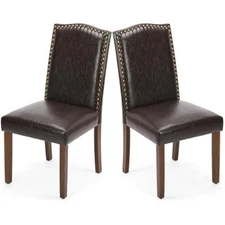 Upholstered dining chairs，set of 2 pu leather dining room kitchen chai
