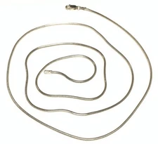 FAS Sterling Silver 925 Snake Chain Necklace 30-inches Italy KF29