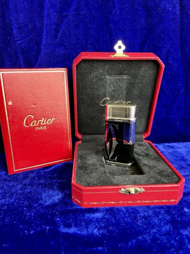 Cartier Lighter Black Palladium Godron Mint Condition Works 1 Year Warranty Box - Picture 20 of 20