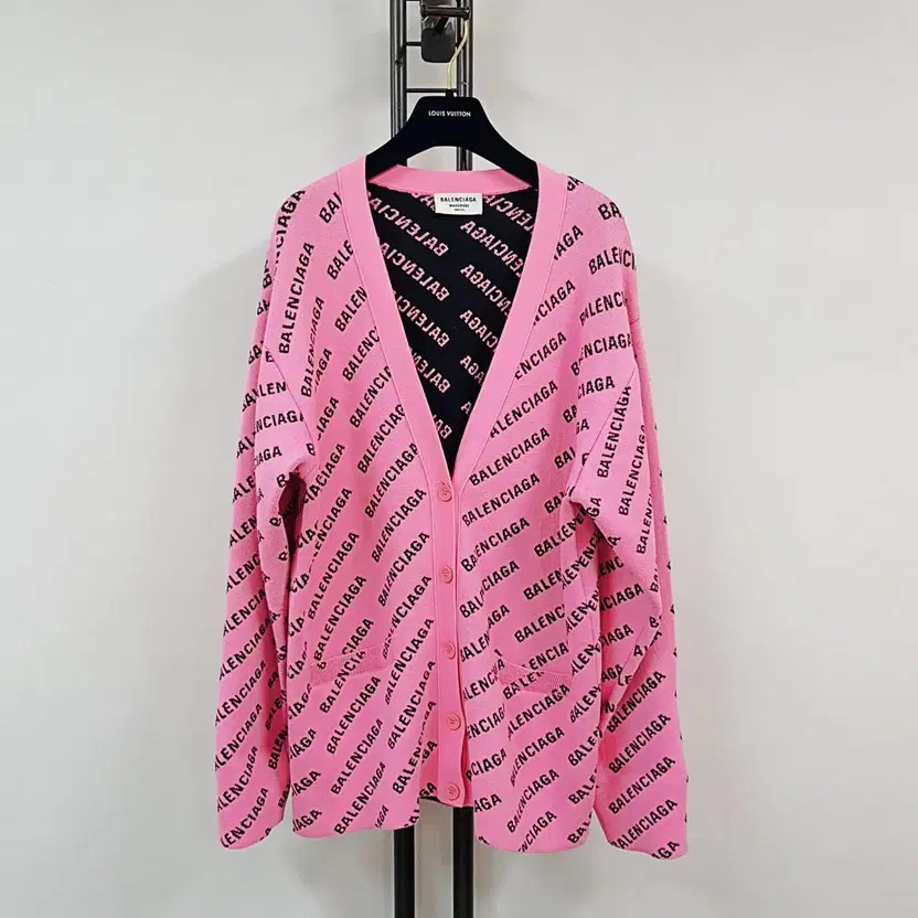 Balenciaga Oversized Knit Cardigan Pink & Black 2XL | eBay