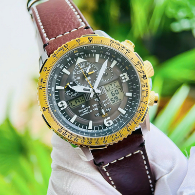 Citizen Promaster Skyhawk A-T JY8084-09H Leather Band Watch for