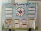 Magnetic Kids Calendar for Learning Classroom Preschool Time Day Holiday Weather