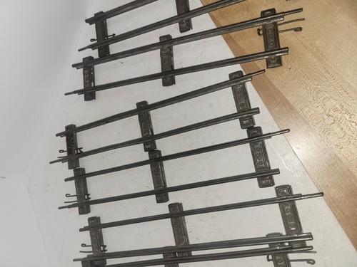 10 Stück Vintage Märklin gerades 2 Schienen Gleis Uhrwerk -Deutschland- Spur O - Bild 4 von 6