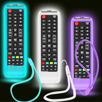 3 Pack Silicone Case for Samsung TV Remote Cover Glow in Dark with Lanyard