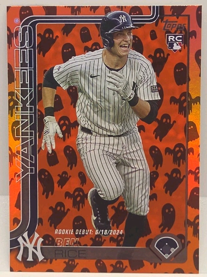 2025 Topps Update Ben Rice RC Holiday Ghost Foil Rookie Debut NY Yankees #US25
