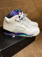 Jordan 5 Retro Grape 2013 Size 6Y GS White Purple Green Pre-owned With Box