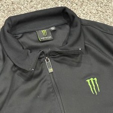 Giacca Vintage Monster Energy Track Zip Nera Uomo XL Logo Motocross Racing