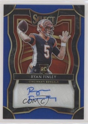 2019 Panini Select Rookie Signatures Blue Prizm 94/99 Ryan Finley Auto RC 0eo6