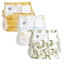 Baby Cloth Diaper 3pk with Pocket, MEDIUM 12-25lbs reusable Insert/disposable