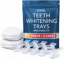 Teeth Whitening Trays Moldable 4 Dental Trays 2 Retainer Case Teeth Trays for To