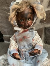 OOAK creepy doll, decaying bloody horror scary doll, halloween decor, prop