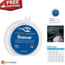 Clear 20LB Blue Label Fluorocarbon Fishing Leader Line Superior Strength