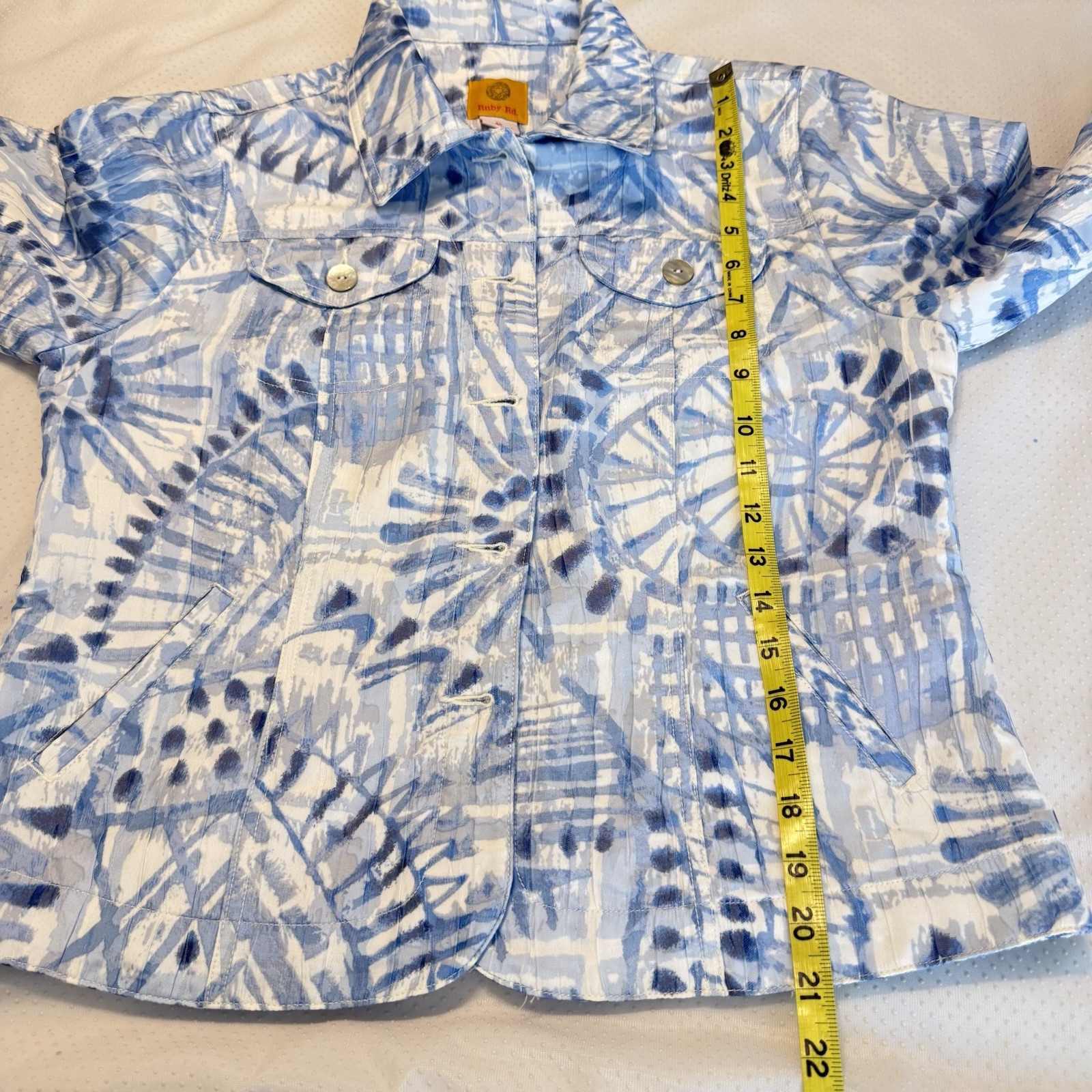 Ruby Rd. Abstract Medallion Print Jacket Button F… - image 10