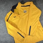UNDER ARMOUR Marquette Golden Eagles Jacket Mens S Yellow 1/4 Zip Pullover Logo