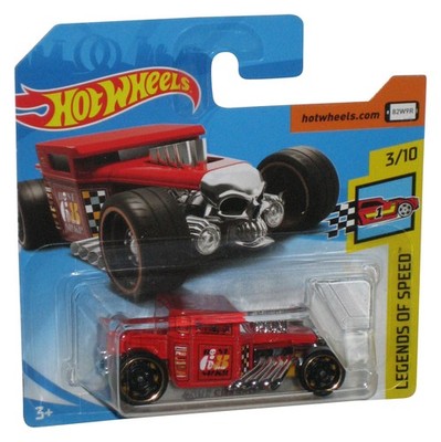 Hot Wheels Legends of Speed 3/10 (2017) Red Bone Shaker Toy Car 122/365 - (Short