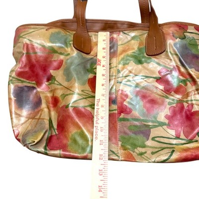 Maurizio Taiuti Women's Tote Handbag Floral Genuine Leather Made