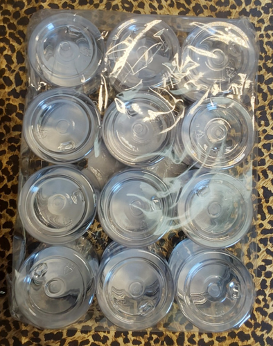 Clear Cylindrical Plastic Jars w/ Black Lid - 24 - 4oz, 12 - 2oz, 5 - 8oz - Picture 3 of 5