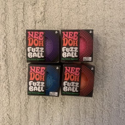 NeeDoh FUZZ BALL The Velvet Squeeze Squish Spielzeug 4er Pack
