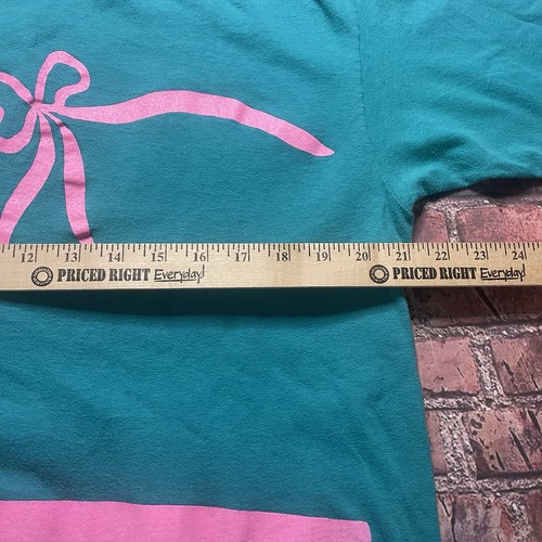 Vintage 90's Bikini Blue Pink Amy Jackson T Shirt XL Single Stitch Double Sided - Picture 7 of 7