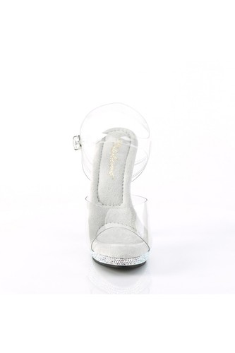 Fabulicious LIP-108DM Clear Sandals With Rhinestone Platform And Heel UK6 - Picture 2 of 4
