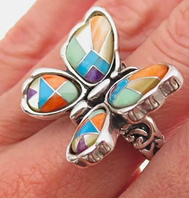 925 Sterling Ring ''Mariposa'' Butterfly Vintage by Carolyn Pollack