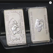 1 OZ - Silver Buffalo Bullion Bar . 999 Fine 24k