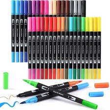 BRUSH PENS SET 48 pcs Colouring pens, Dual Tip brush pens, felt tip pens