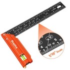 12” Carpenter Square Ruler - Aluminum Alloy Framing Square, Right Angle Ruler...