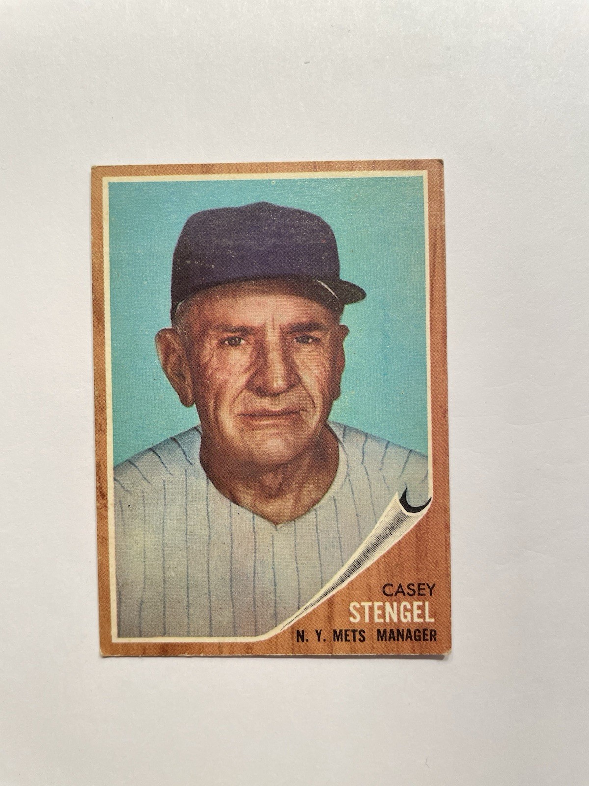 1962 Topps # 29 Casey Stengel - New York Mets Manager ~ Baseball ~ VG-