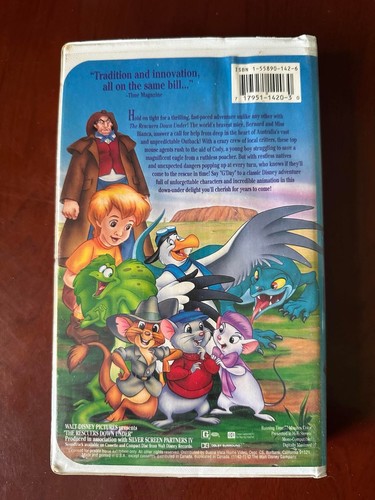 “RARE” Disney The Rescuers Down Under (VHS, 1991, Black Diamond, Classic) - Picture 2 of 4