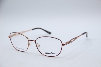 NEW SUPERFLEX SF-542 M106 PURPLE GOLD BLACK AUTHENTIC EYEGLASSES 55-16