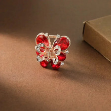 Butterfly rhinestone hair claw